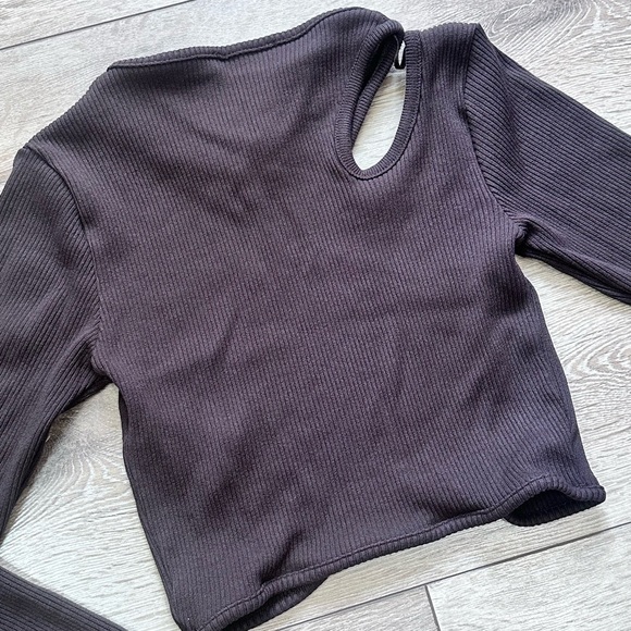 Zara Ribbed Long Sleeve Crop Top - Picture 13 of 13